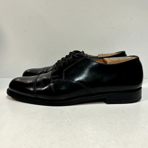 VERY GOOD Rancourt & Co. x Cole Haan Cap Toe Derby Black Calf Made Maine USA 10 - Picture 3 of 12